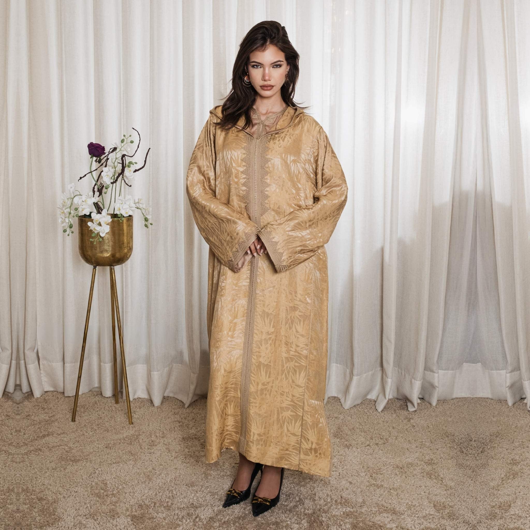 Djellaba Marocaine Crépuscule Doré